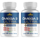 Ômega 3 Ultra Concentrado 990EPA/660DHA 1.45g 120 cápsulas Sunflower
