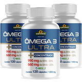 Ômega 3 Ultra Concentrado 990EPA/660DHA 1.45g 120 cápsulas Sunflower