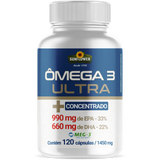 Ômega 3 Ultra Concentrado 990EPA/660DHA 1.45g 120 cápsulas Sunflower
